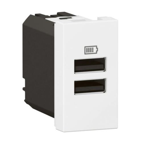 571684Legrandأرتيور 1 وحدة USB منفذ مزدوج A+A 3A 15W أبيض