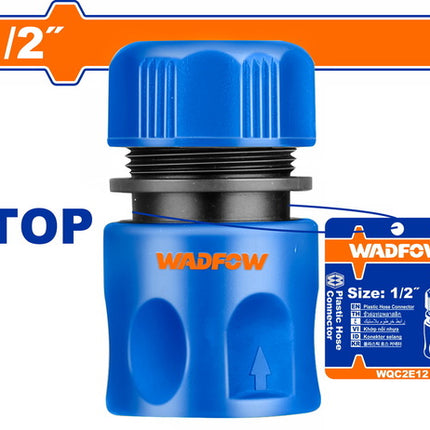 WQC2E12Wadfow موصل خرطوم WADFOW 1/2" بوظيفة إيقاف الماء