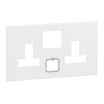 575437Legrandلوحة لوجراند بمقبسين معيار BS 13A مع منفذ USB 27 واط أبيض