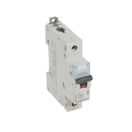 409438Legrandقاطع الدائرة الكهربائية ليجراند MCB DX3 بقدرة 10000A أحادي القطب 63A منحنى D