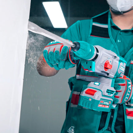 TRHLI202689Total Toolsمطرقة دوارة لاسلكية TOTAL 20V نظام SDS Plus بدون فرش 2.5J