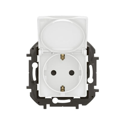 NP3129WHLegrandمقبس نيلوé ثنائي القطب مع التأريض شوكو 16A 250V أبيض محمي