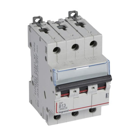 407560Legrandقاطع دائرة Legrand DX3 ثلاثي الأقطاب 13A منحنى B 6000A