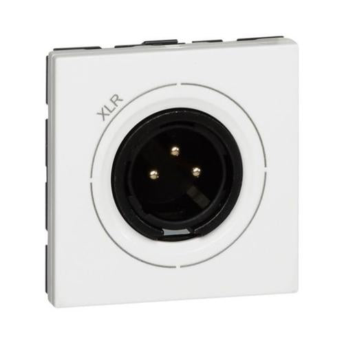 078756Legrandمقبس صوت Legrand Mosaic XLR ثلاثي الأقطاب ذكر 2 وحدة أبيض