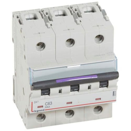 410167Legrandقاطع الدائرة الكهربائية ليجراند DX3 ثلاثي الأقطاب 63A منحنى C