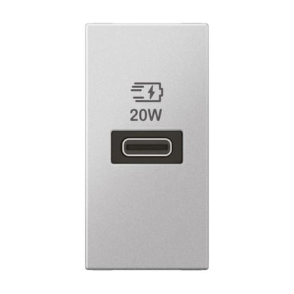 571699Legrandأرتيور منفذ USB من نوع C بتسليم الطاقة 20 واط منفذ واحد ألومنيوم ناعم