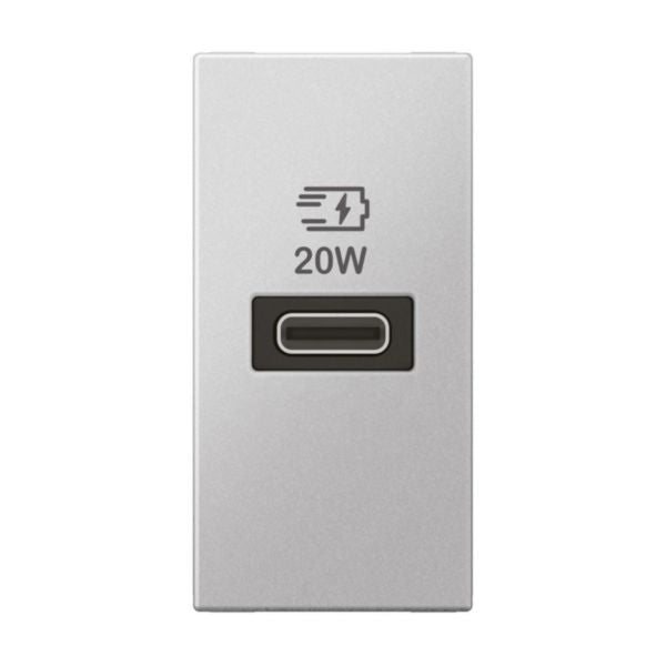 571699Legrandأرتيور منفذ USB من نوع C بتسليم الطاقة 20 واط منفذ واحد ألومنيوم ناعم