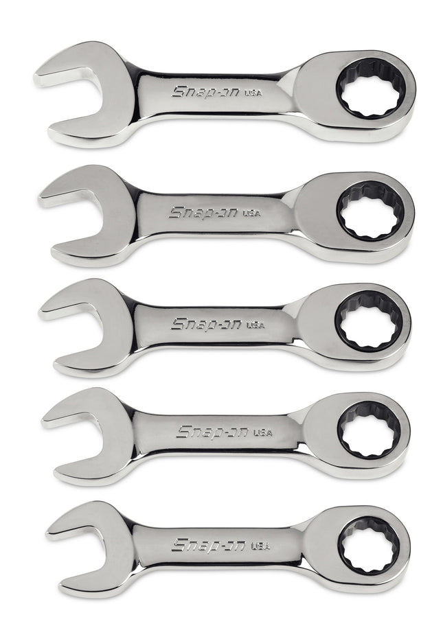 OXKRM705Snap-Onمجموعة مفاتيح براغي ميترية Snap-on بـ 5 قطع بـ 12 نقطة Flank Drive ذات آلية تراجع