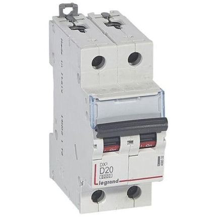 408032Legrandقاطع دورة Legrand DX3 ثنائي القطب 20A منحنى D بسعة 6000A