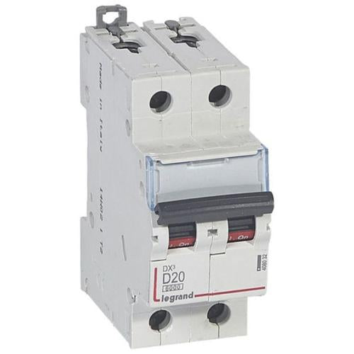 408032Legrandقاطع دورة Legrand DX3 ثنائي القطب 20A منحنى D بسعة 6000A