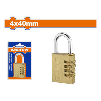 WPD3444Wadfow قفل مجموعة نحاسي بثلاثة أرقام 4x40 ملم