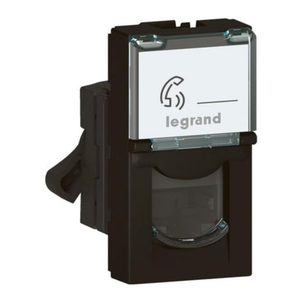 079162LLegrandموزاييك - مقبس RJ45 الفئة 6 FTP وحدة واحدة أسود مات