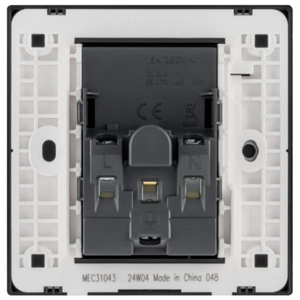 MEC31043SLLegrandمقبس أوبريا أحادي المنفذ معيار بريطاني 15A بدون مفتاح فضي داكن
