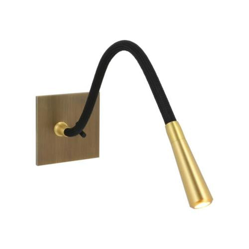 AR-68281Legrandآرت دارنولد مصباح قراءة أحادي مع مفتاح ذهبي مصقول