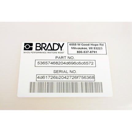 PermaShield 76 mm Core Metallised Matt Polyester Rating Plate and PCB Labels
