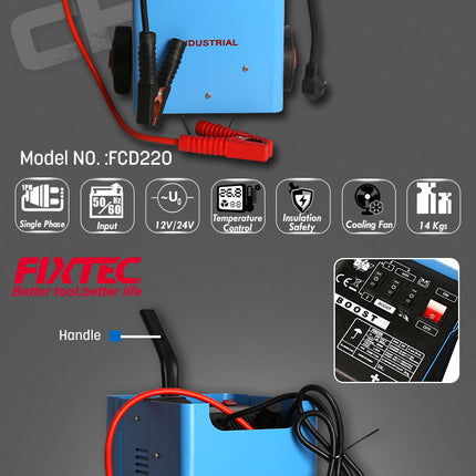 FCD220Fixtecشاحن بطارية FIXTEC FCD220 بقوة 400W/700W ثنائي الجهد