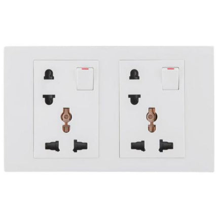 MEC32054WHLegrandمقبس أوبريا ثنائي 16A متعدد المعايير يورو-أمريكي مع مفتاح أبيض مات