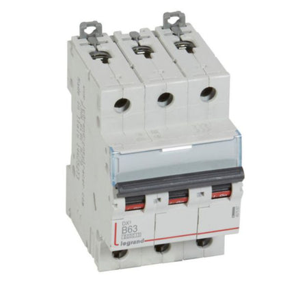 407567Legrandقاطع دائرة Legrand DX3 ثلاثي الأقطاب 63A منحنى B