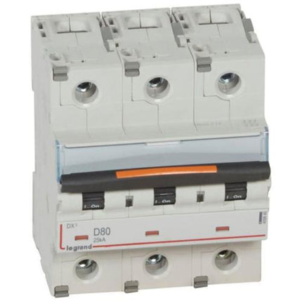 409840Legrandقاطع الدائرة الكهربائية ثلاثي الأقطاب 80A من Legrand DX3