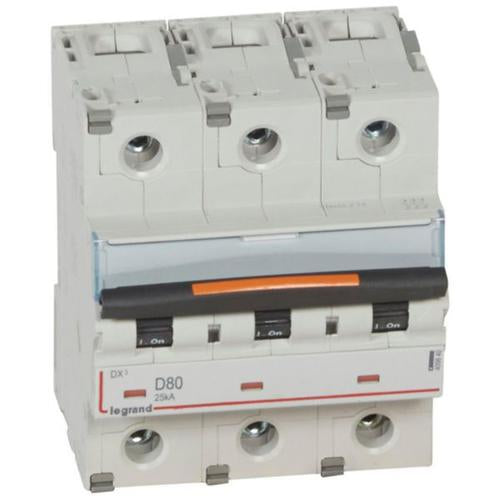 409840Legrandقاطع الدائرة الكهربائية ثلاثي الأقطاب 80A من Legrand DX3