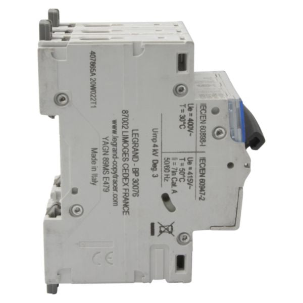 407865Legrandقاطع الدائرة الكهربائية ليجراند DX3 ثلاثي الأقطاب 63A منحنى C 6000A
