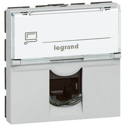 572931Legrandمحول مقبس البيانات Legrand Arteor Keystone بـ 2 وحدة ألومنيوم ناعم