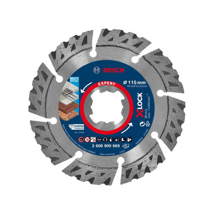 X-LOCK Diamond Cutting Disc - Multi Material  | 115x22.23x2.4x12