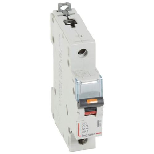 409752Legrandقاطع دائرة Legrand DX3 أحادي القطب 2A منحنى C