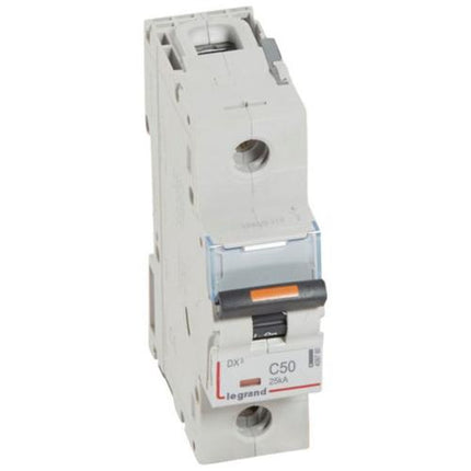 409760Legrandقاطع دائرة ليجراند DX3 أحادي القطب 50 أمبير منحنى C