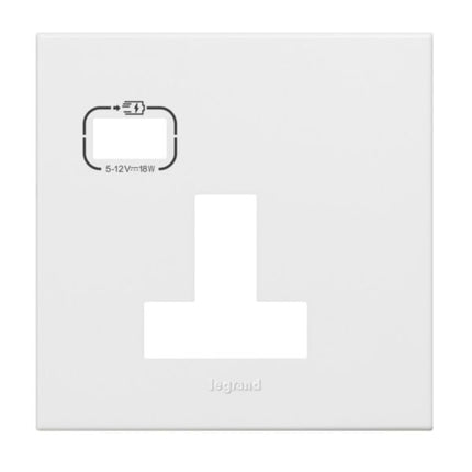 575459Legrandلوحة ليجراند أحادية الفتحة BS 13A SP منفذ USB C أبيض