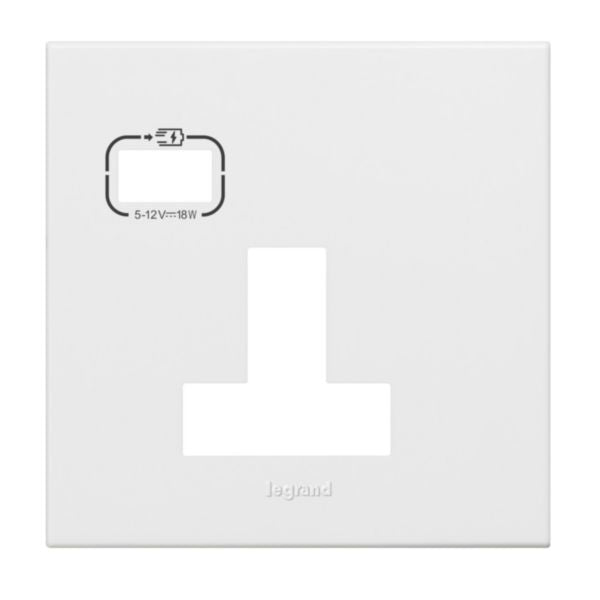 575459Legrandلوحة ليجراند أحادية الفتحة BS 13A SP منفذ USB C أبيض