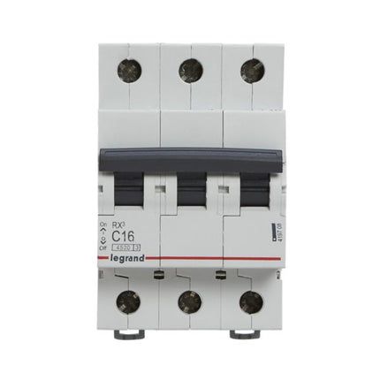 419708Legrandقاطع دارة Legrand RX3 ثلاثي الأقطاب 16A منحنى C
