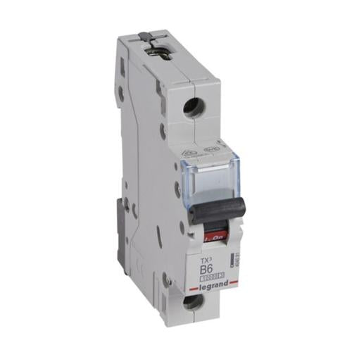 404081Legrandقاطع دارة Legrand MCB TX3 10000A أحادي القطب 6A منحنى B