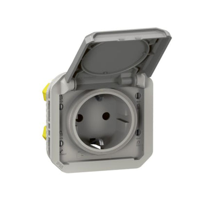 069570LLegrandمقبس كهربائي بلكسو معيار ألماني مع محطات تلقائية 16A 250V رمادي