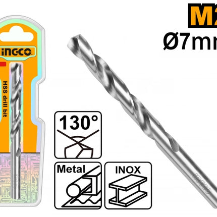 DBT11300701INGCOمثقاب معادن INGCO M2 HSS بحجم 7 مم DBT11300701