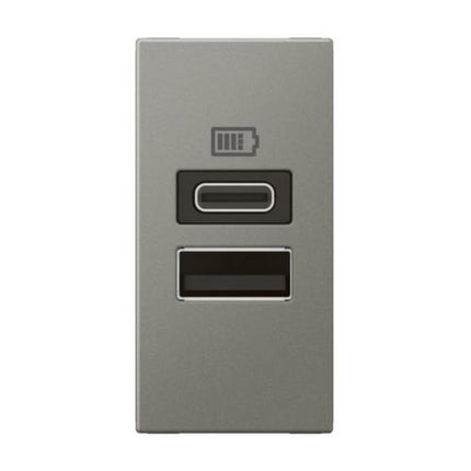 571689Legrandوحدة مخرج أرتيور USB بمنفذين A+C 3A 15W مغنيسيوم
