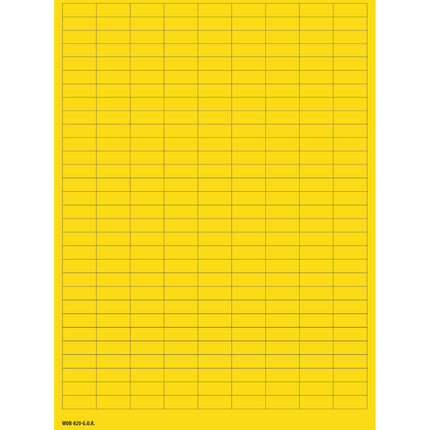 Blank WriteOn Labels on sheets  Yellow without border