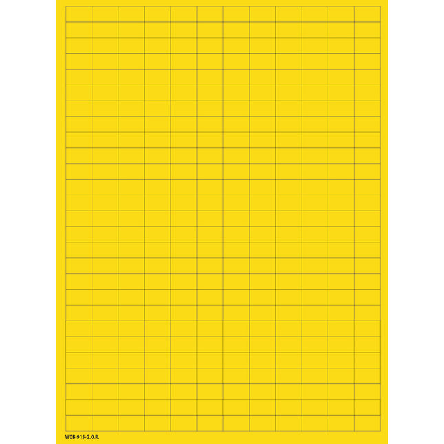 Blank WriteOn Labels on sheets  Yellow without border