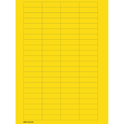 Blank WriteOn Labels on sheets  Yellow without border