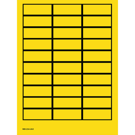 Blank WriteOn Labels on sheets  Yellow with border