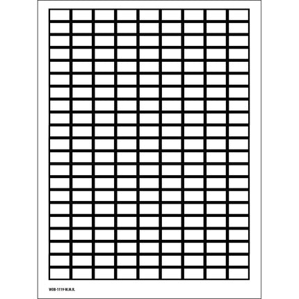 Blank WriteOn Labels on sheets  White with border