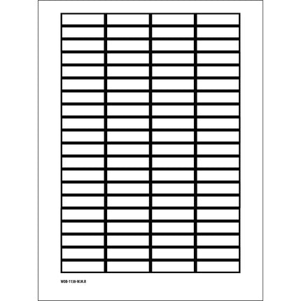 Blank WriteOn Labels on sheets  White with border