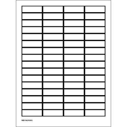 Blank WriteOn Labels on sheets  White with border