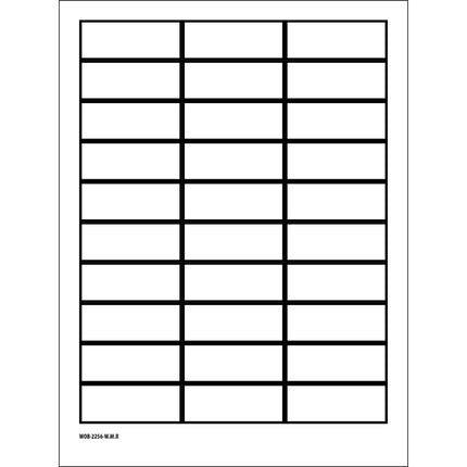 Blank WriteOn Labels on sheets  White with border