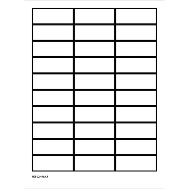 Blank WriteOn Labels on sheets  White with border