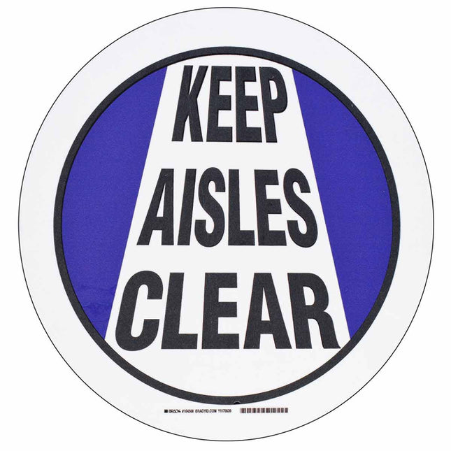 ToughStripe KEEP AISLES CLEAR Floor Sign