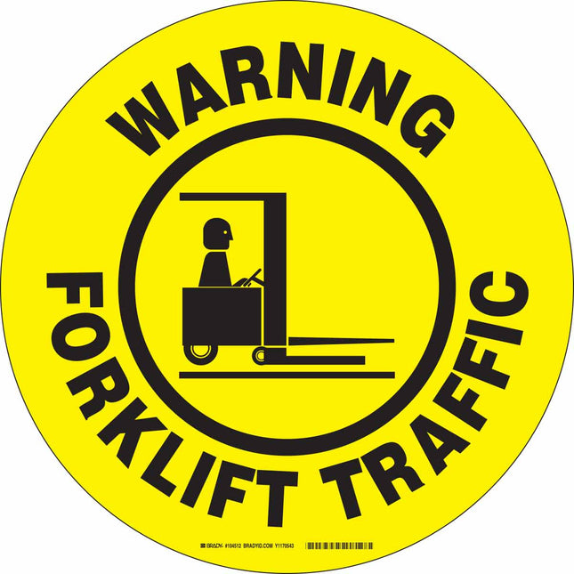 ToughStripe WARNING Floor Sign