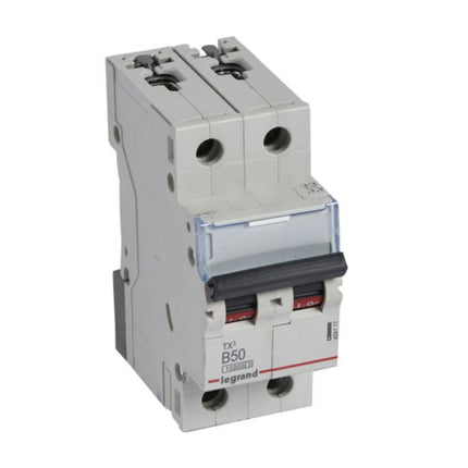 404117Legrandقاطع دائرة Legrand MCB TX3 10000A ثنائي القطب 50A