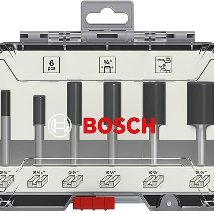 Bosch Tools,2607017467,Router Bit Set Straight | 1/4" -6pcs