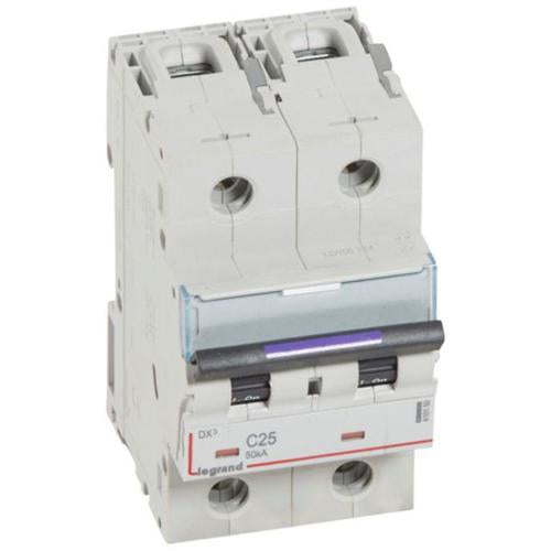 410150Legrandقاطع دورة ليجراند DX3 ثنائي القطب 25A منحنى C